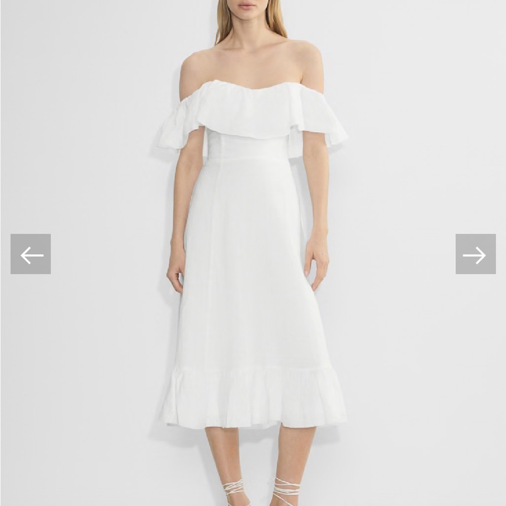 Aritzia Marmion white linen dress size 6